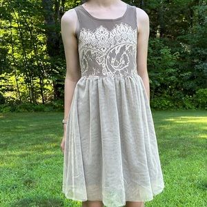 Modcloth A’Reve soft romantic boho peasant dress, S.